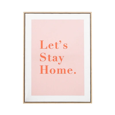 Gambar Informa Hiasan Dinding Kanvas Print Stay Home 45x60 cm - Mix