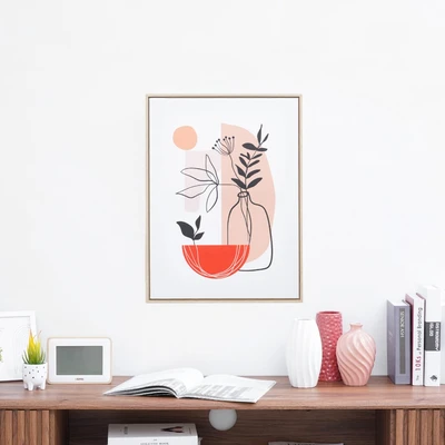Gambar Informa Hiasan Dinding Kanvas Print Vase 45x60 cm V2 - Mix