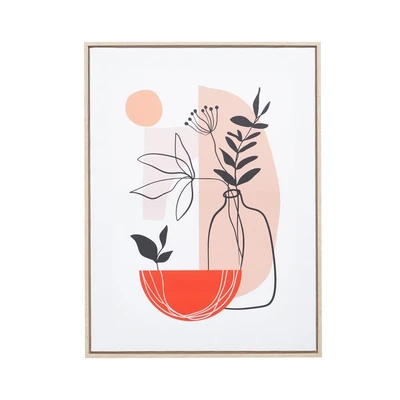 Gambar Informa Hiasan Dinding Kanvas Print Vase 45x60 cm V2 - Mix