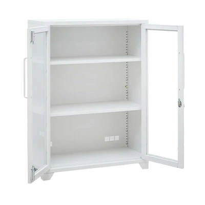 Gambar Informa Orla Kabinet Kantor Metal 2 Pintu Kaca Low - Putih