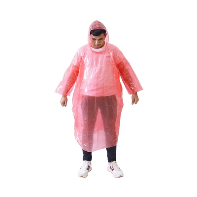 Gambar Soleil Jas Hujan Poncho Plastik - Merah