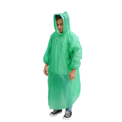 Gambar Soleil Jas Hujan Poncho Plastik - Hijau