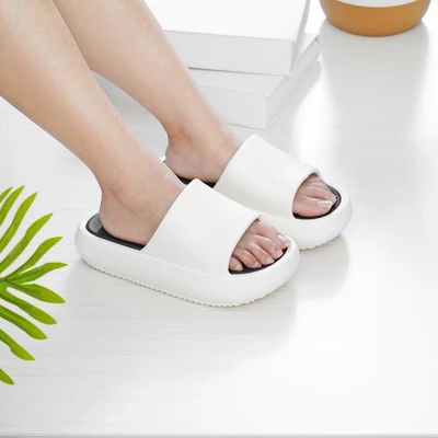 Gambar Ataru Ukuran 40/41 Sandal Thick Slippers Color Block - Putih