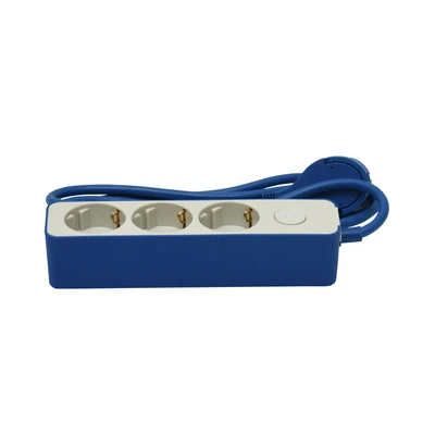 Gambar Krisbow Stop Kontak 3 Socket - Biru