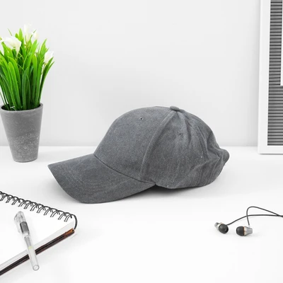 Gambar Ataru Topi Baseball - Abu-Abu Washed