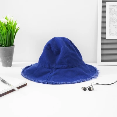 Gambar Ataru Topi Bucket Raw Edge - Biru
