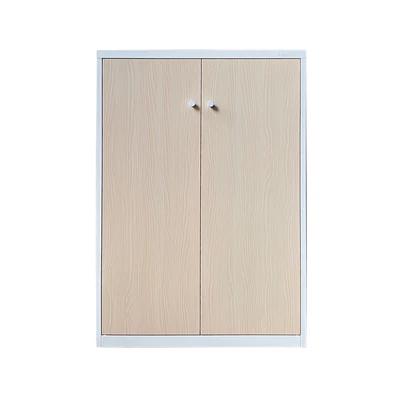 Gambar Selma Simson Kabinet Besi Metal Medium - Putih/Cokelat Wood
