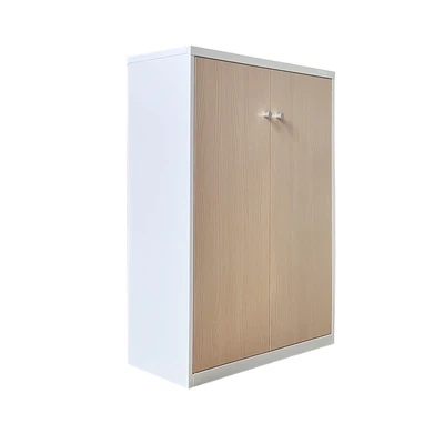 Gambar Selma Simson Kabinet Besi Metal Medium - Putih/Cokelat Wood