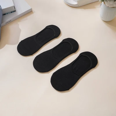 Gambar Ataru Set 3 Pasang Kaos Kaki Pria Invisible - Hitam
