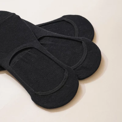 Gambar Ataru Set 3 Pasang Kaos Kaki Pria Invisible - Hitam