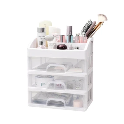 Gambar Stora Ukuran M Organizer Kosmetik 3 Tingkat - Putih