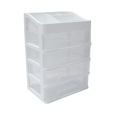 Gambar Stora Organizer Kosmetik 4 Tingkat Ukuran M - Putih