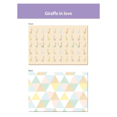 Gambar Dwinguler Ukuran M Karpet Playmat Giraffe In Love