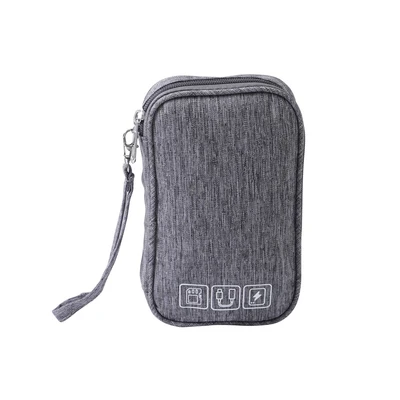 Gambar Passport Ukuran S Tas Organizer Perangkat Digital - Abu-Abu