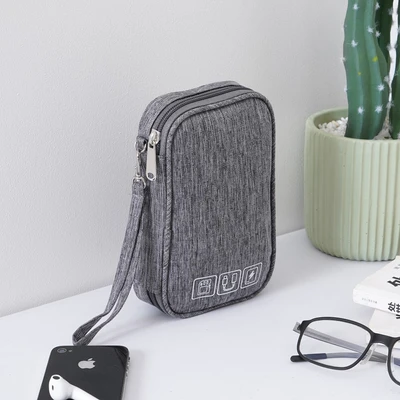 Gambar Passport Ukuran S Tas Organizer Perangkat Digital - Abu-Abu