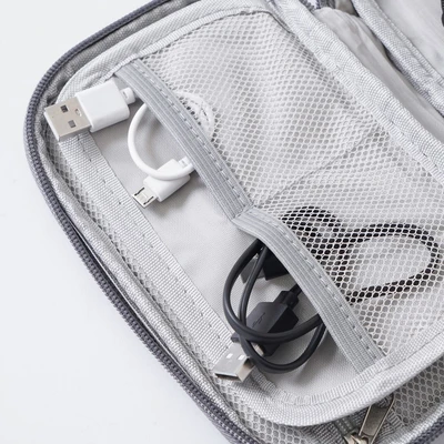 Gambar Passport Ukuran S Tas Organizer Perangkat Digital - Abu-Abu