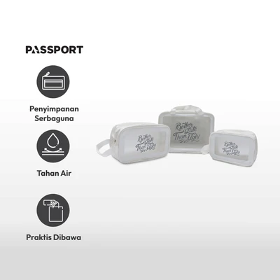 Gambar Passport Fancy Tas Organizer Travel Set 3 pcs - Putih