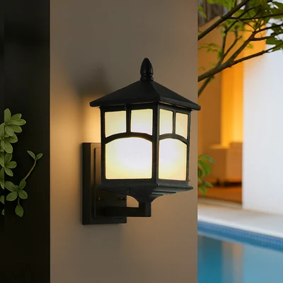 Gambar Eglare Fuji Lampu Dinding Upside E27 - Hitam