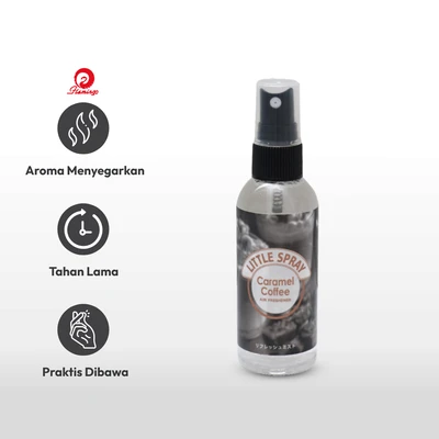 Gambar Flamingo 80 Ml Little Spray Pengharum Mobil Caramel Coffee