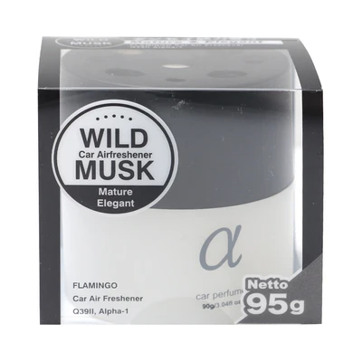 Gambar Flamingo Wild Musk Pengharum Mobil Alpha-1 - Hitam