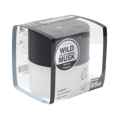 Gambar Flamingo Wild Musk Pengharum Mobil Alpha-1 - Hitam