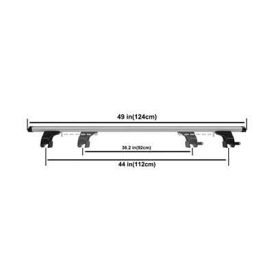 Gambar Otto Klasse 124 cm Rak Atap Mobil Fcb - Silver