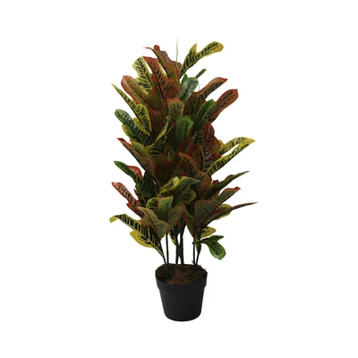 Gambar Arthome Tanaman Artifisial Codiaeum Dengan Pot 45x45x90 cm - Hijau