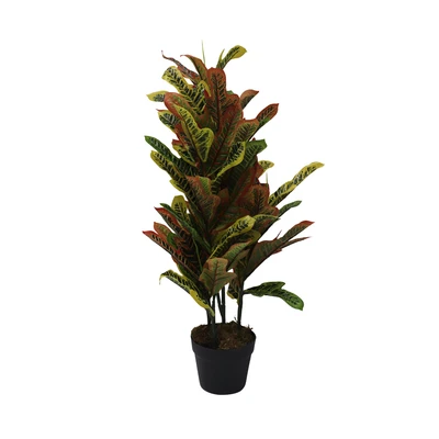 Gambar Arthome Tanaman Artifisial Codiaeum Dengan Pot 45x45x90 cm - Hijau