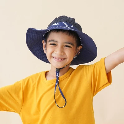 Gambar Ataru Topi Bucket Anak Mesh - Biru