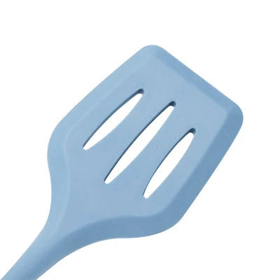 Gambar Ataru Spatula Slotted Turner Silikon - Biru