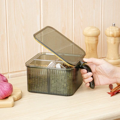 Gambar Informa Ruby Tempat Bumbu Dapur Plastik Dengan Sekat - Hijau