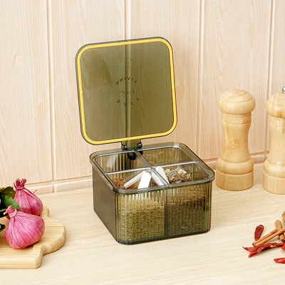 Gambar Informa Ruby Tempat Bumbu Dapur Plastik Dengan Sekat - Hijau