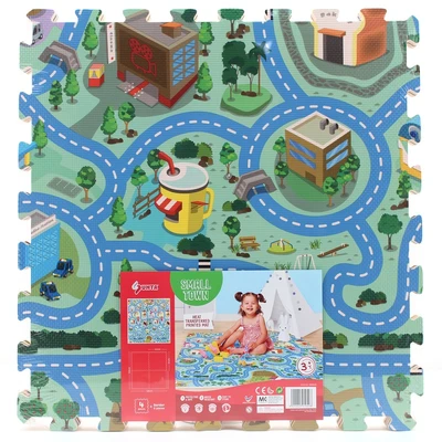 Gambar Sunta Karpet Puzzle Small Town 3008