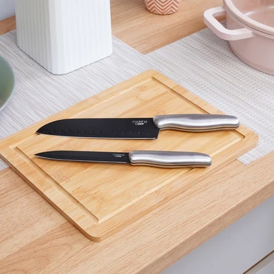 Gambar Cooking Color Leto Pisau Dapur Dengan Talenan Set 3 pcs