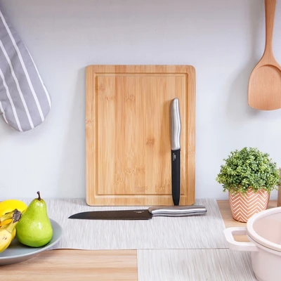 Gambar Cooking Color Leto Pisau Dapur Dengan Talenan Set 3 pcs
