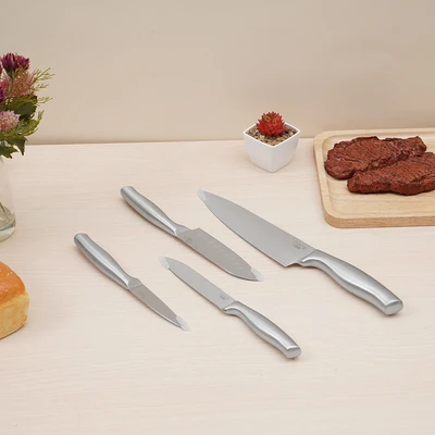 Gambar Cooking Color 4 Pcs Leto Pisau Dapur - Silver