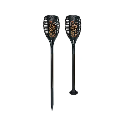 Gambar Krisbow Ardo Lampu Taman Bollard Flame Solar 50 Lumens 2000K