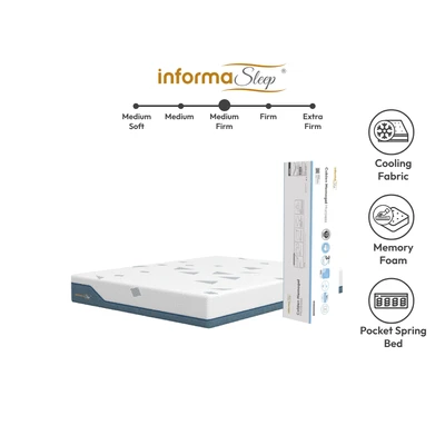 Gambar Informa Sleep 120x200x28 cm Colden Memogel Kasur Pocket Spring In Box