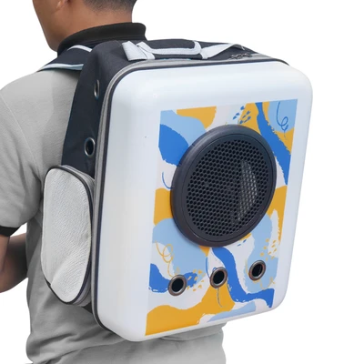 Gambar Pet Kingdom Tas Hewan Peliharaan Square Space - Biru/Kuning