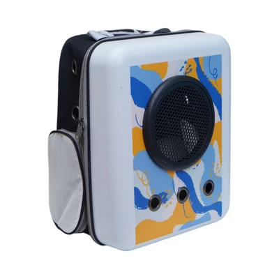 Gambar Pet Kingdom Tas Hewan Peliharaan Square Space - Biru/Kuning