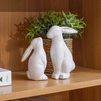 Gambar Informa Patung Miniatur Kelinci 17 cm SM - Krem