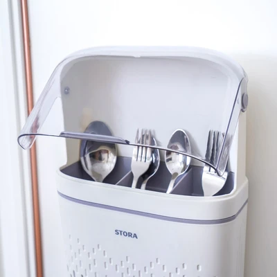 Gambar Stora Tempat Alat Makan Plastik - Putih
