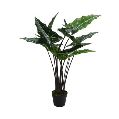 Gambar Informa Tanaman Artifisial Alocasia Sarian Dengan Pot 75x75x90 cm - Hijau