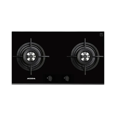 Gambar Modena Kompor Tanam 2 Tungku 70 cm Bh 2723 Lj - Hitam