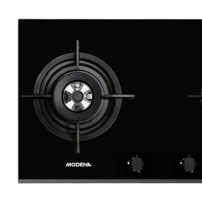 Gambar Modena Kompor Tanam 2 Tungku 70 cm Bh 2723 Lj - Hitam