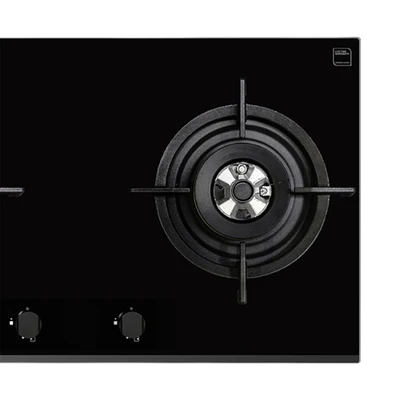 Gambar Modena Kompor Tanam 2 Tungku 70 cm Bh 2723 Lj - Hitam