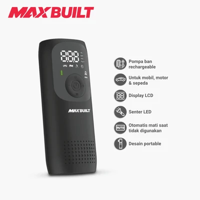 Gambar Maxbuilt Pompa Ban Portable Rechargeable 1-150 Psi