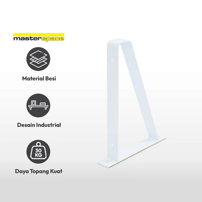 Gambar Masterspace Bracket Rak Dinding Industrial 17 cm - Putih