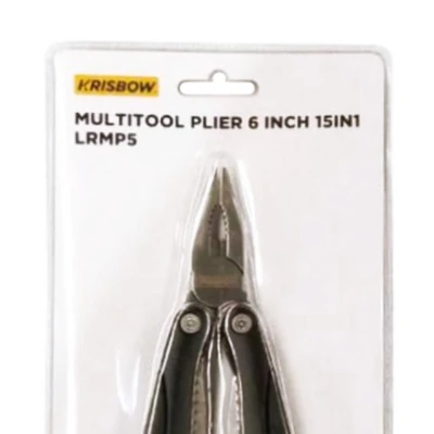 Gambar Krisbow Tang Multitool 15In1 Lrmp5 6 Inch - Hitam