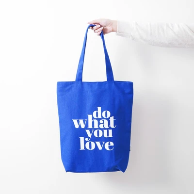 Gambar Ataru Long Tote Bag Quotes - Biru